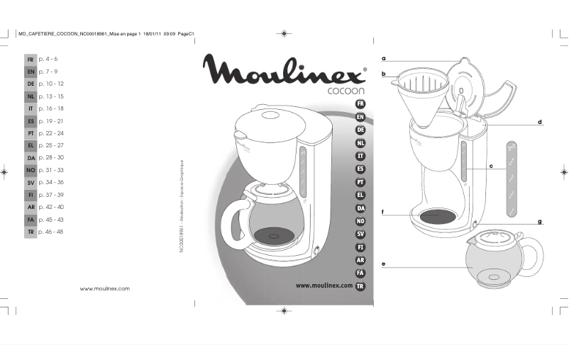 First page image of the manual for Cocoon FG6106