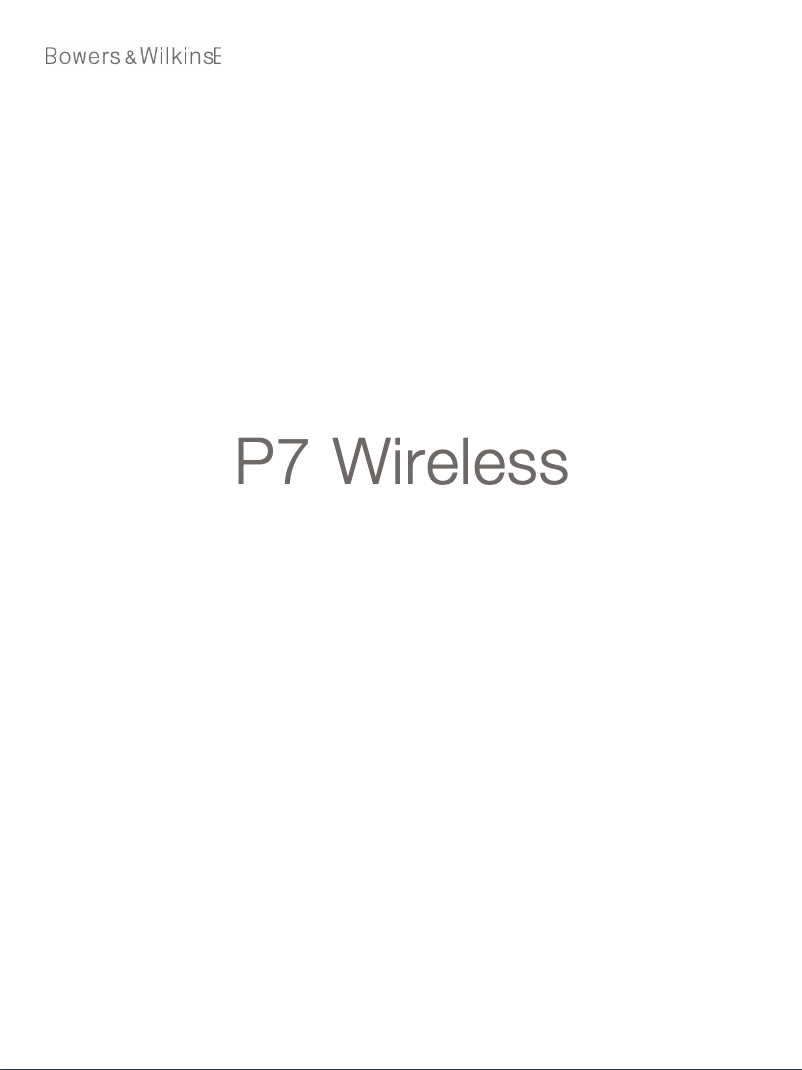 Page 1 of the manual User Manual Bowers & Wilkins P7 Wireless