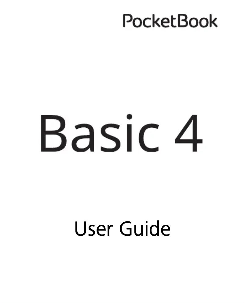 Page 1 of the manual User Manual PocketBook Basic 4