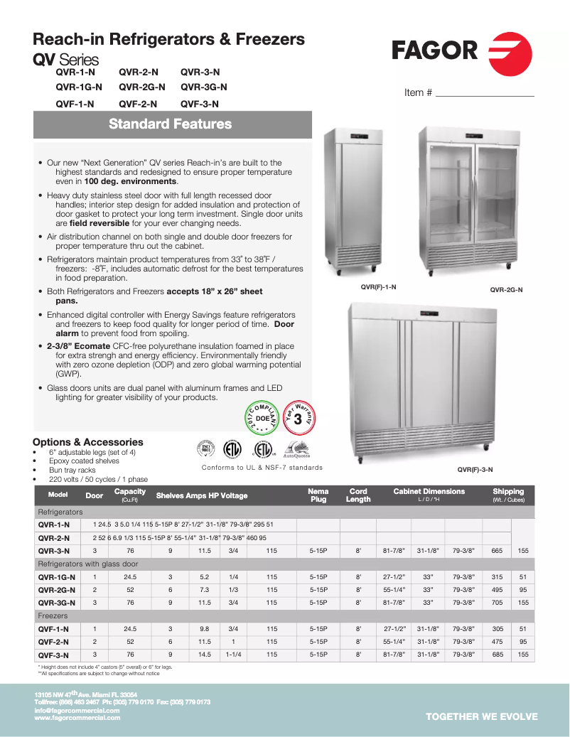Page 1 of the manual User Manual Fagor QVR-2G