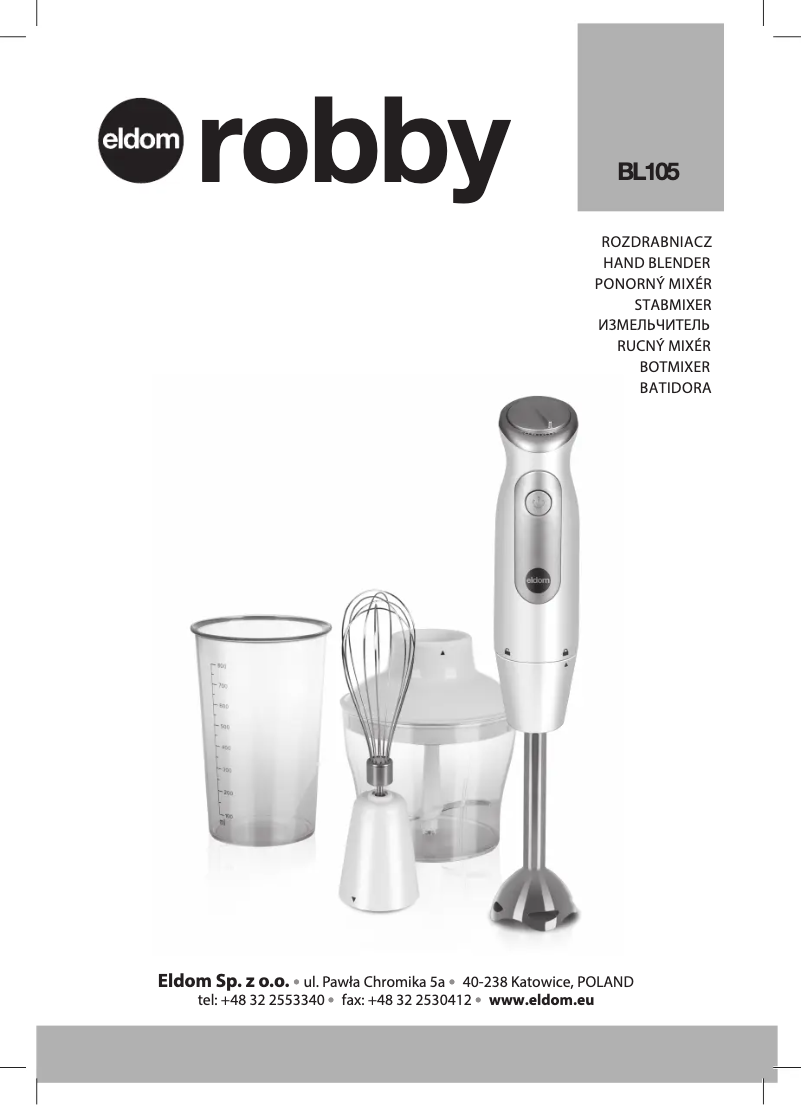 First page image of the manual for Robby BL105