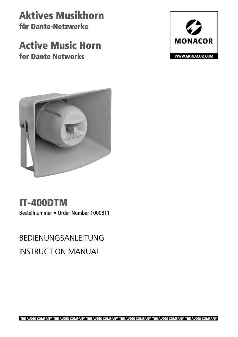 First page image of the manual for IT-400DTM