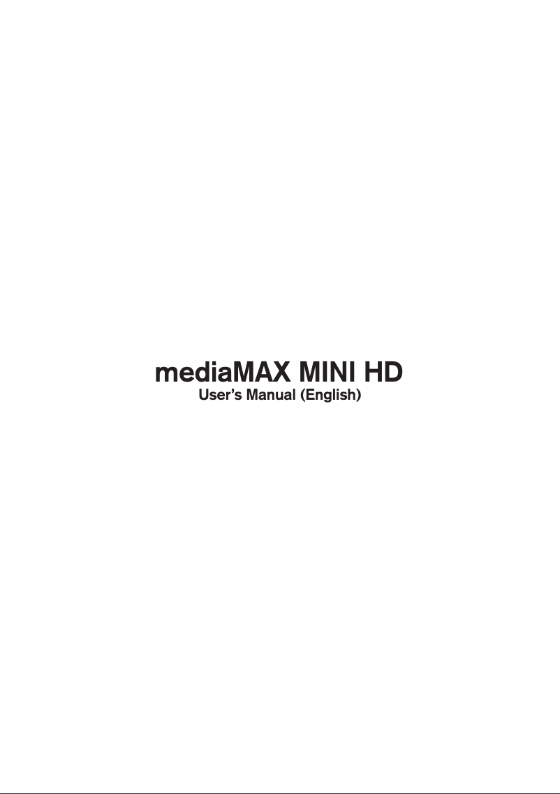 First page image of the manual for MEDIAMAX MINI S2 CT HD