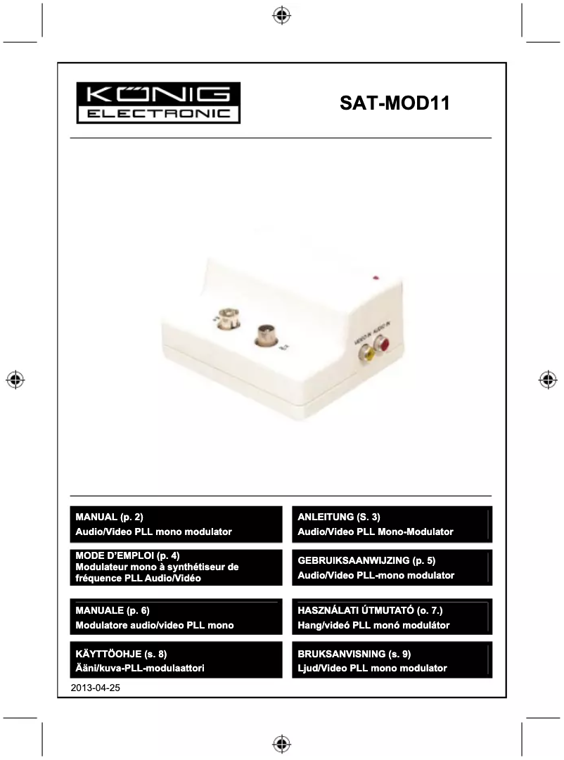 Page 1 of the manual User Manual Konig SAT-MOD11