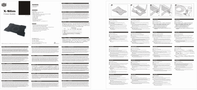 Page 1 of the manual User Manual Cooler Master NotePal X-Slim