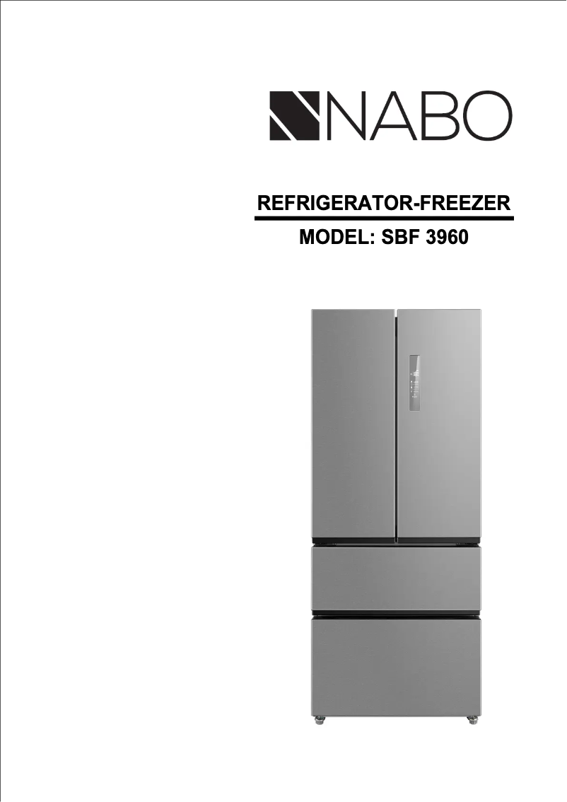 Page 1 of the manual User Manual Nabo SBF 3960