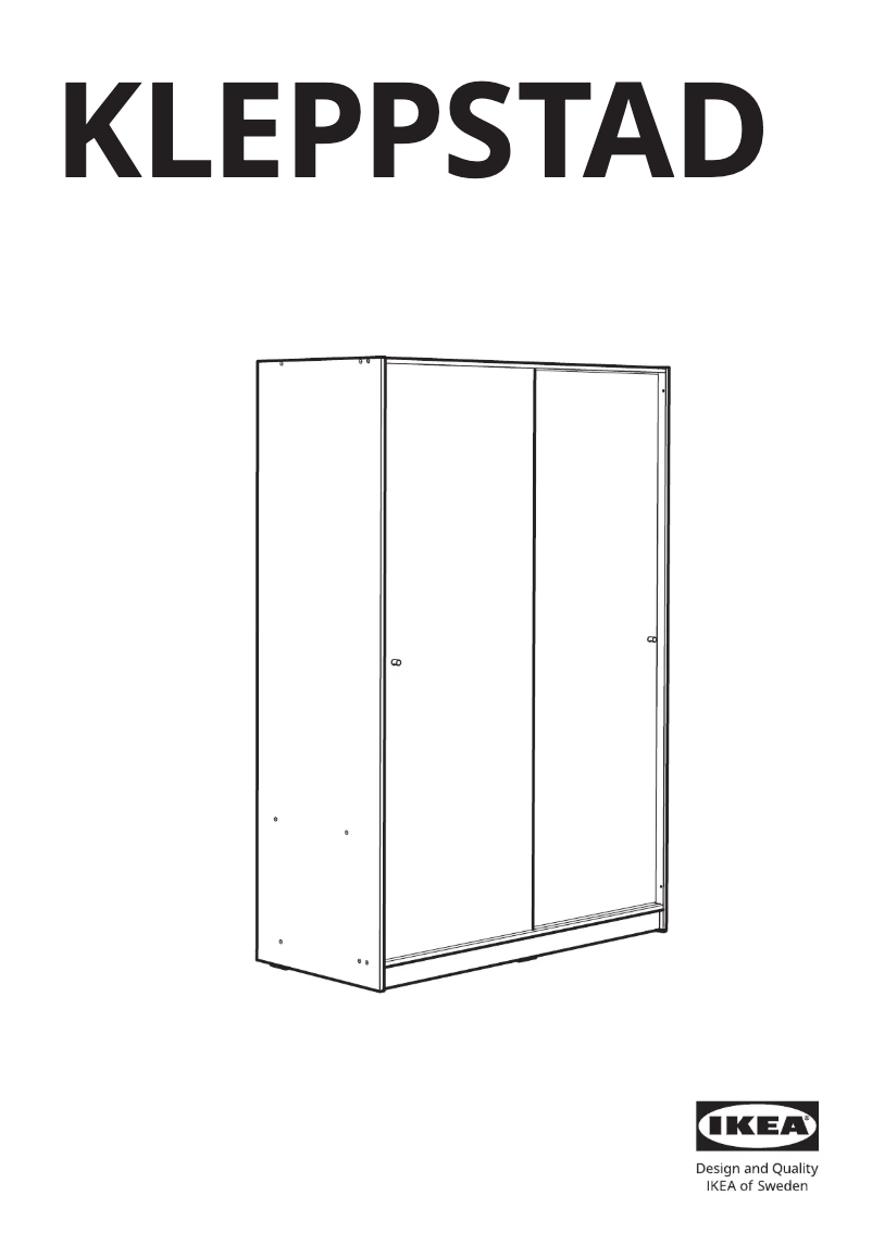 Page 1 of the manual User Manual Ikea KLEPPSTAD 305.459.00