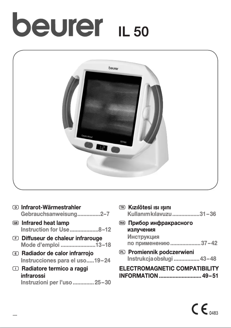 Page 1 of the manual User Manual Beurer IL50 300w