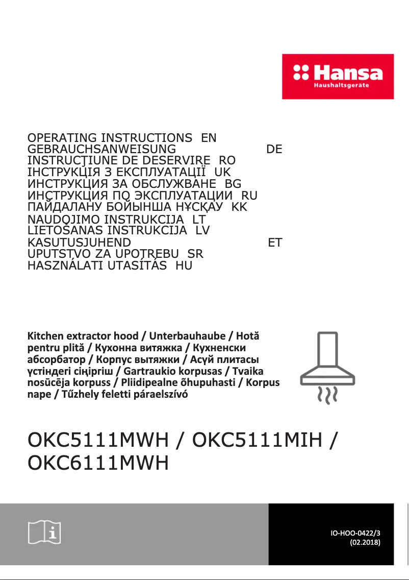 First page image of the manual for OKC5111MIH