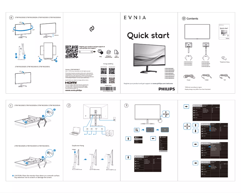 First page image of the manual for Evnia 27M1N3200Z