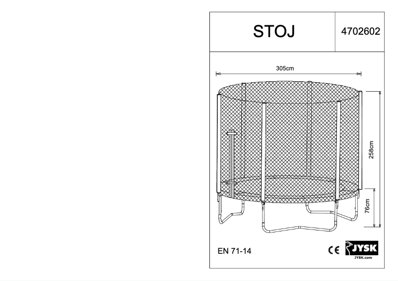 First page image of the manual for Stoj