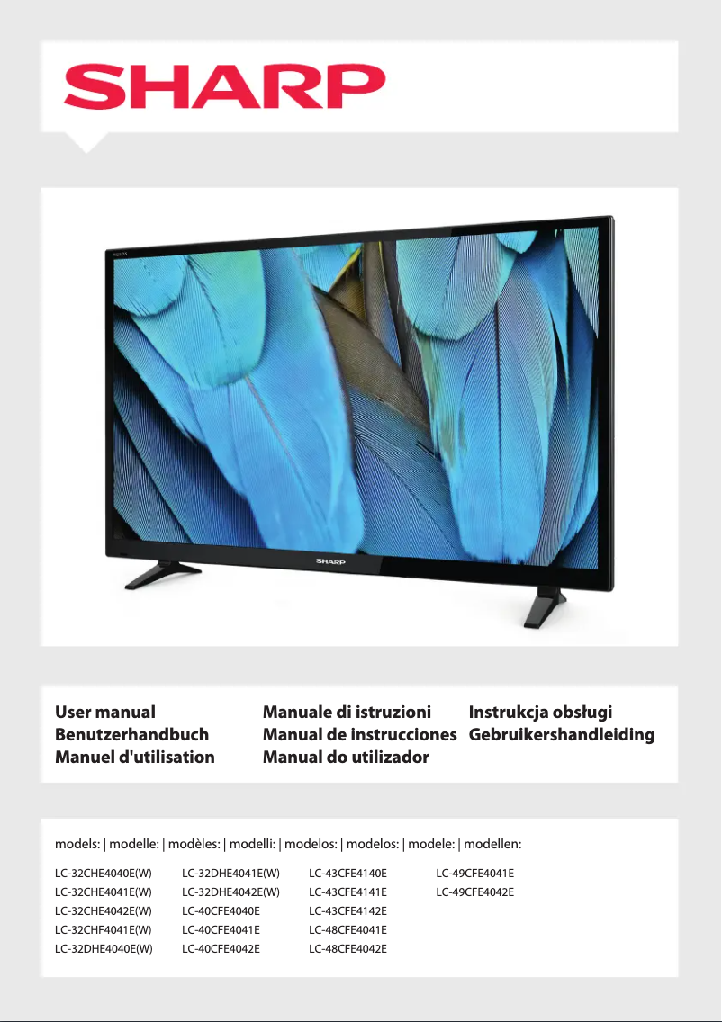 Page 1 of the manual User Manual Sharp LC-43CFE4140E