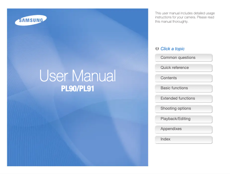 First page image of the manual for PL91