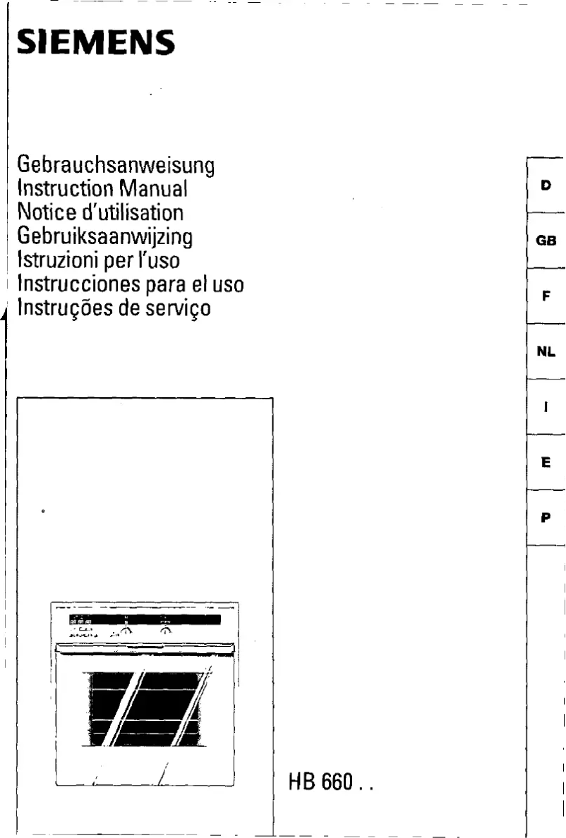 Page 1 of the manual User Manual Siemens HB66020