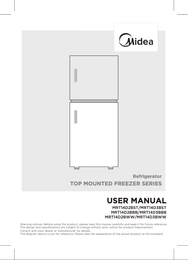Page 1 of the manual User Manual Midea MRT14D2BWW
