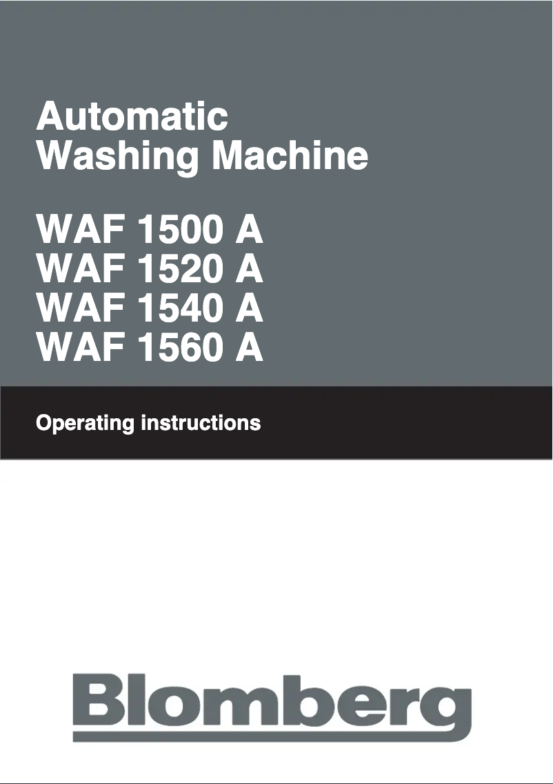 First page image of the manual for WAF 1500 A