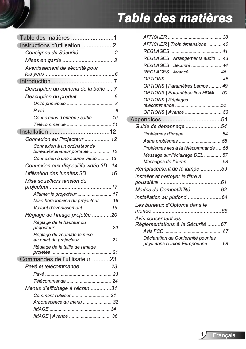 First page image of the manual for HD26