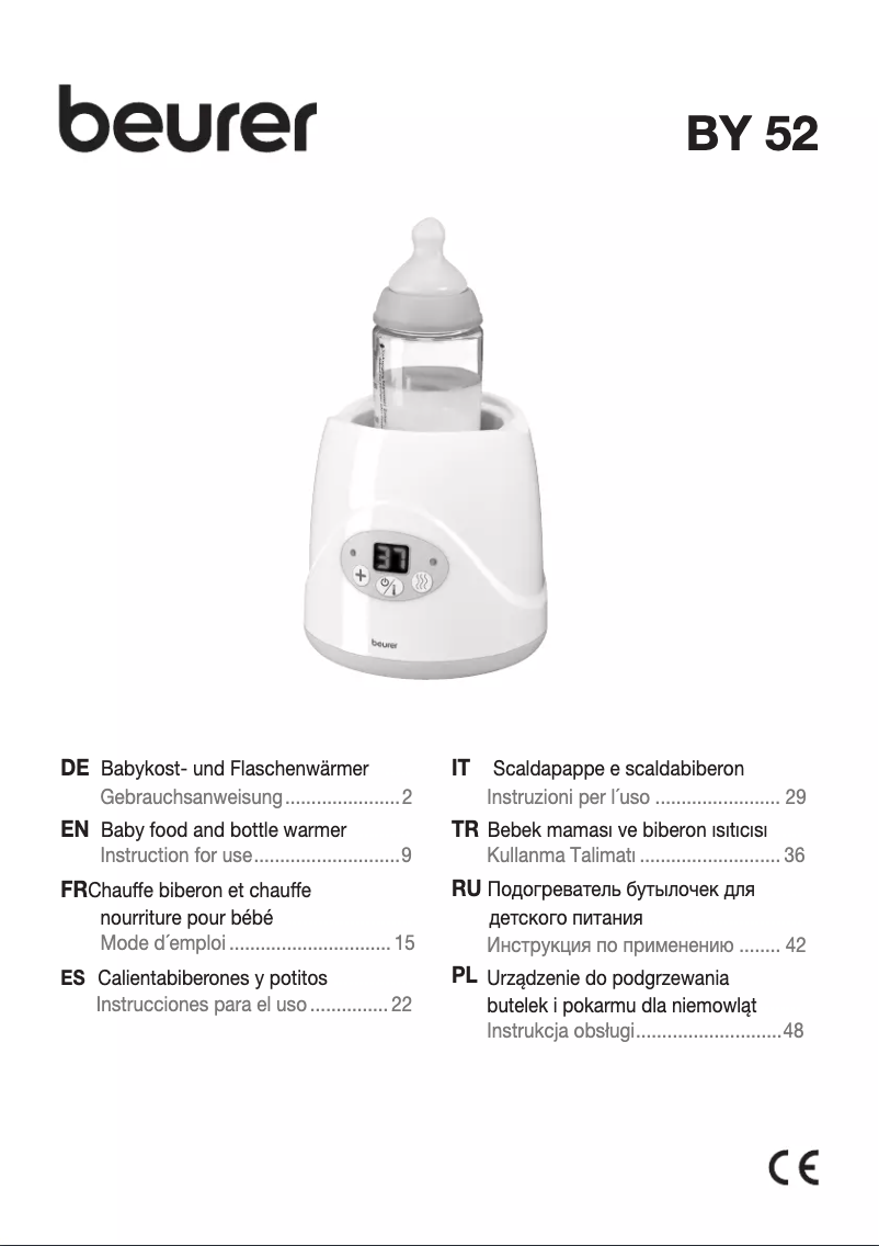 Page 1 of the manual User Manual Beurer BY 52