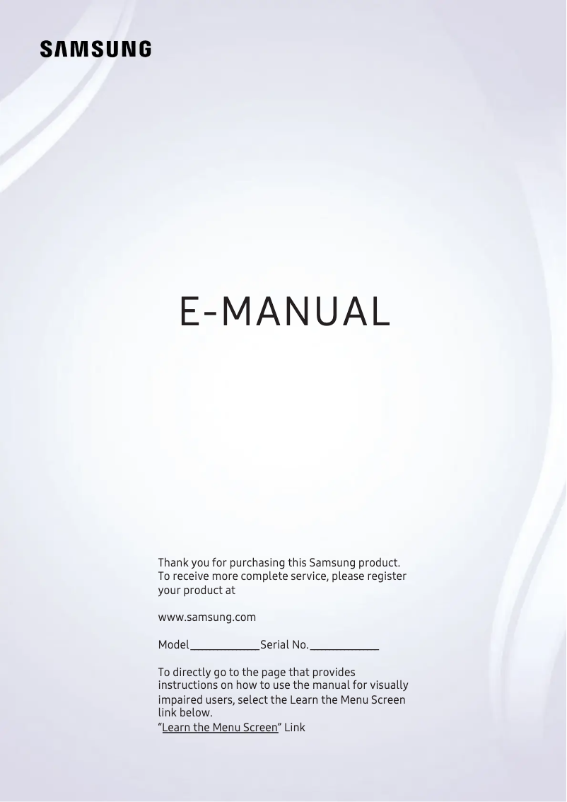 First page image of the manual for QLED 8K 85Q900R