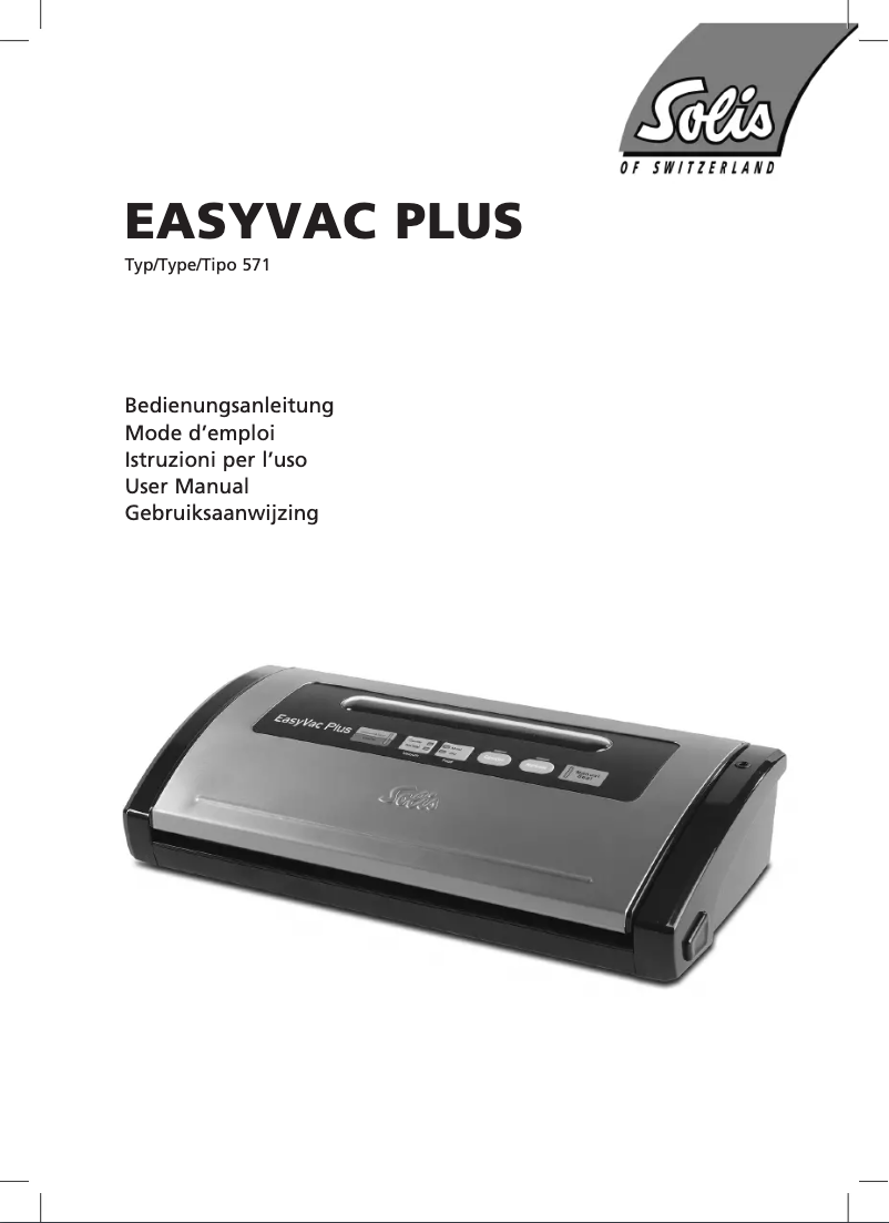 First page image of the manual for EasyVac Plus 571