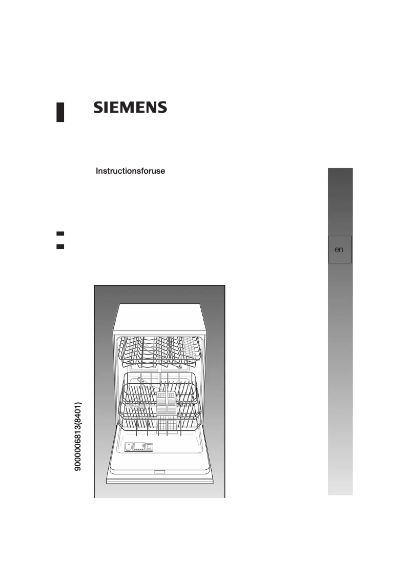 Page 1 of the manual User Manual Siemens SE25T250EU