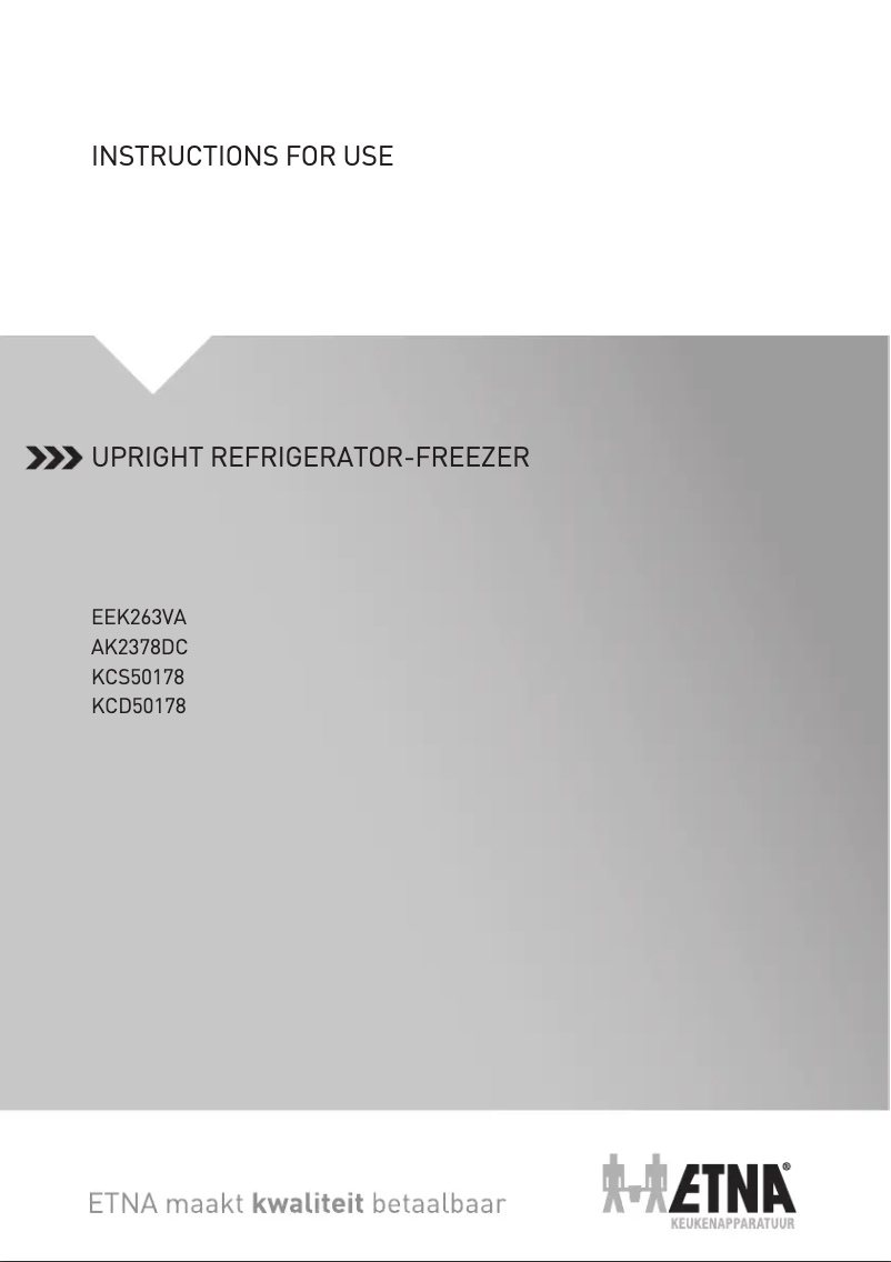 Page 1 of the manual Instruction Manual Etna KCD50178