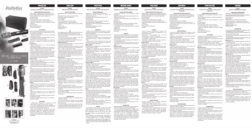 Page 1 of the manual User Manual BaByliss AS200E