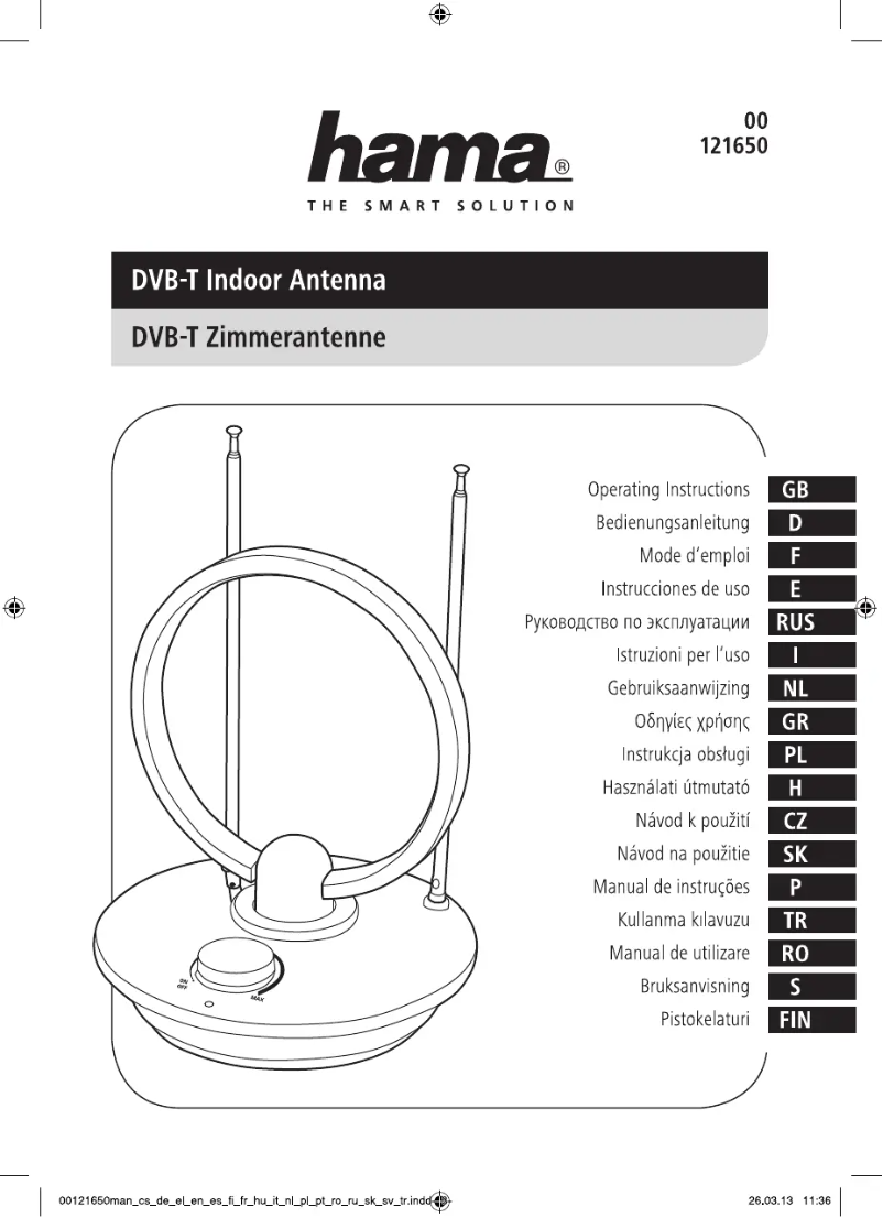 Page 1 de la notice Manuel utilisateur Hama 00121650