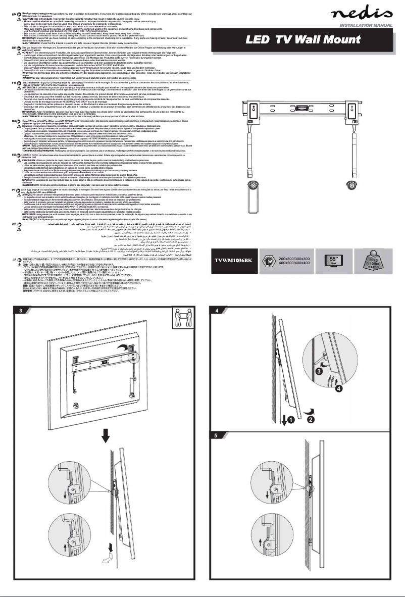 First page image of the manual for TVWM1036BK