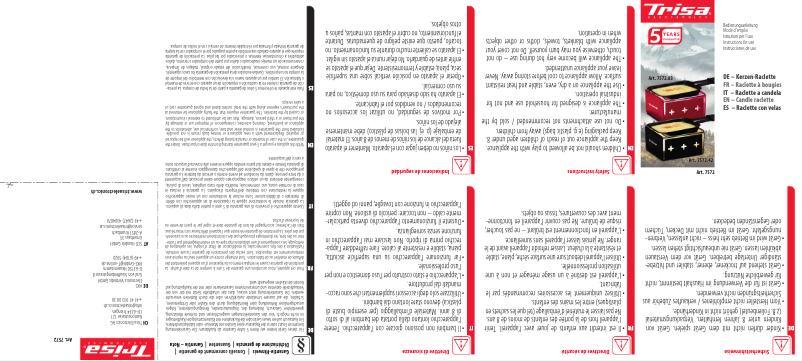 First page image of the manual for 7572