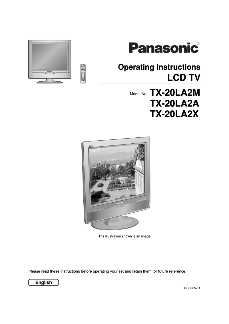 Page 1 of the manual User Manual Panasonic Viera TX-20LA2X