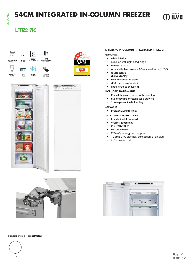 First page image of the manual for ILFRZ21712