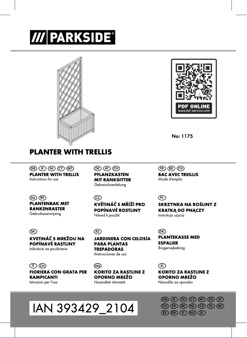 First page image of the manual for IAN 393429