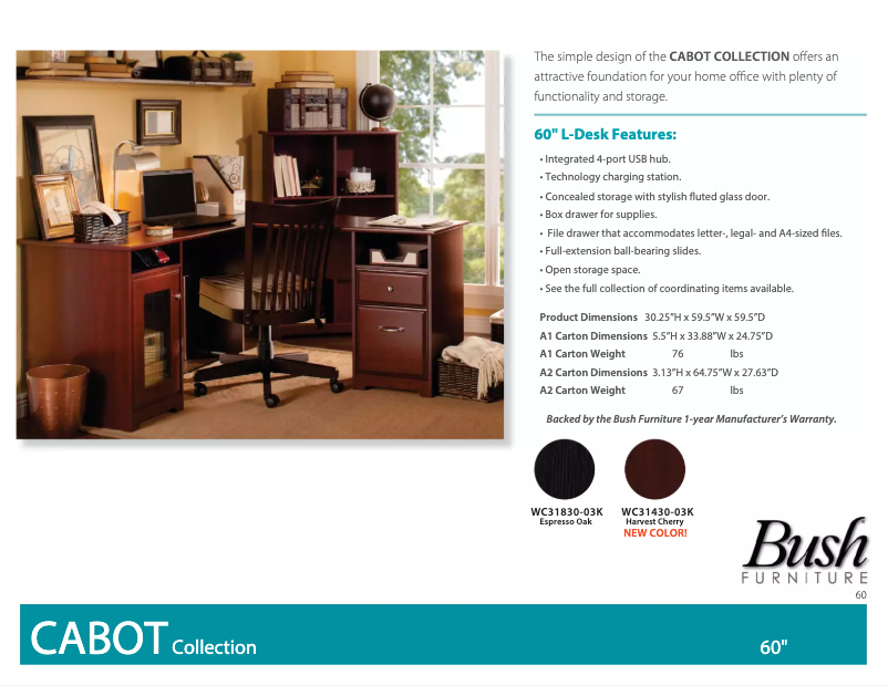 First page image of the manual for Cabot WC31430-03K