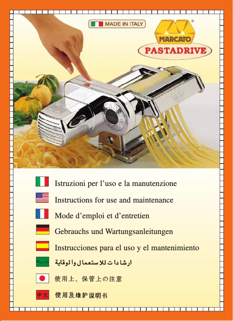 First page image of the manual for Pastadrive
