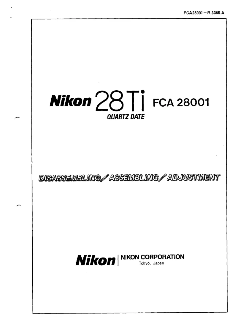 First page image of the manual for 28Ti
