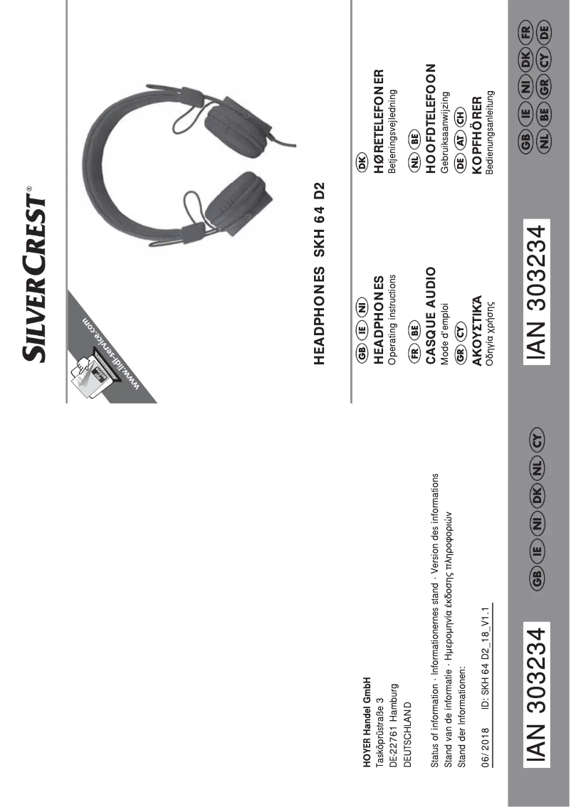 First page image of the manual for SKH 64 D2