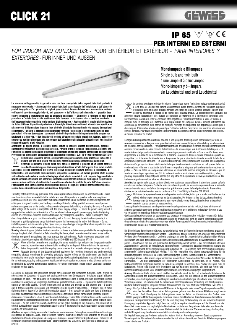 First page image of the manual for GW80783