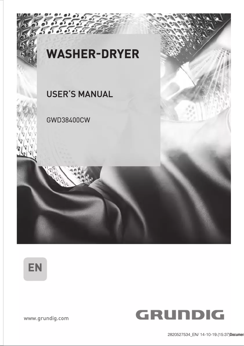 Page 1 of the manual User Manual Grundig GWD38400CB