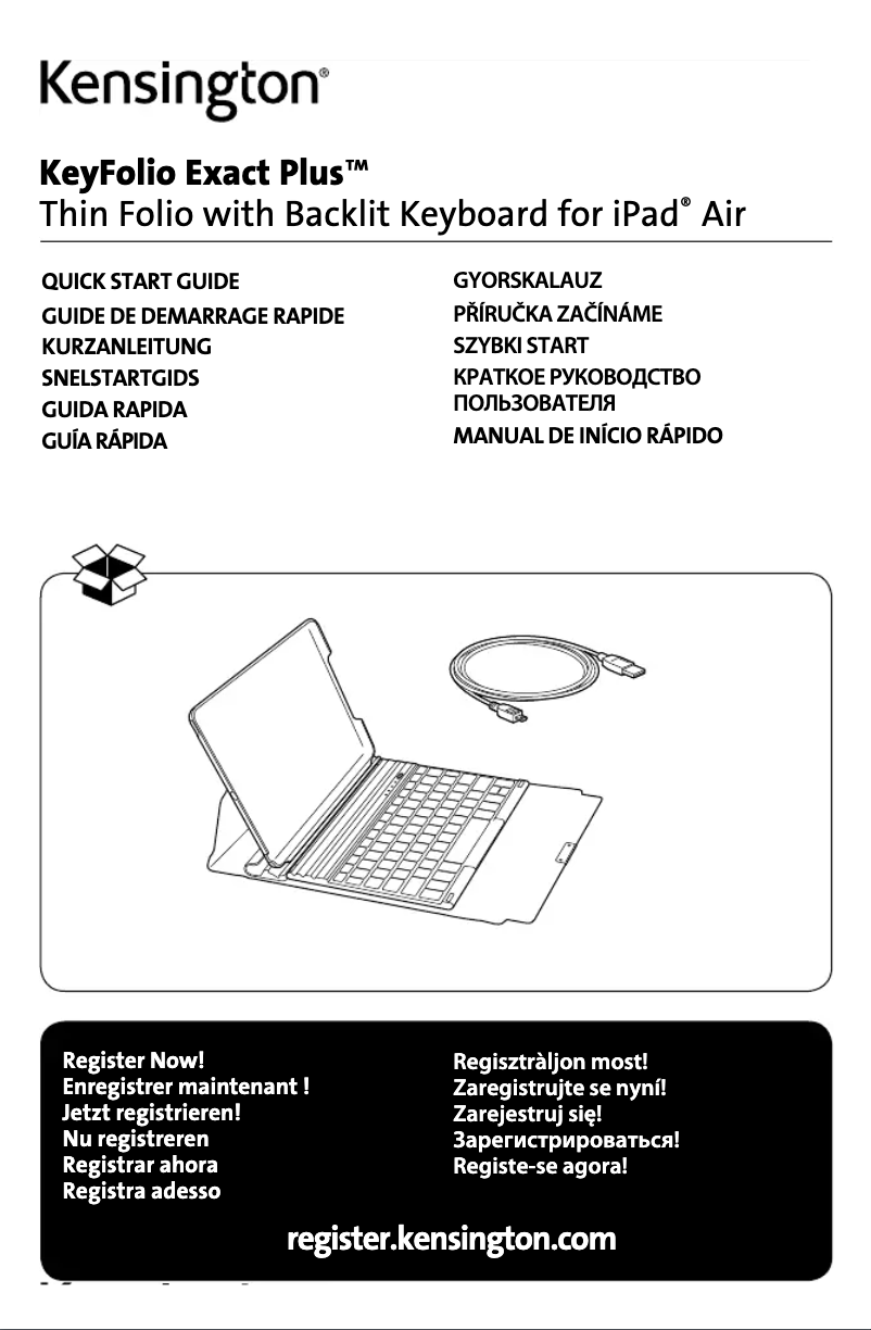 Page 1 de la notice Manuel utilisateur Kensington KeyFolio Exact Plus