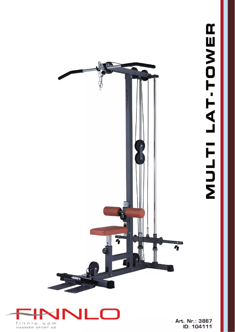 First page image of the manual for Multi Lat Tower 3867