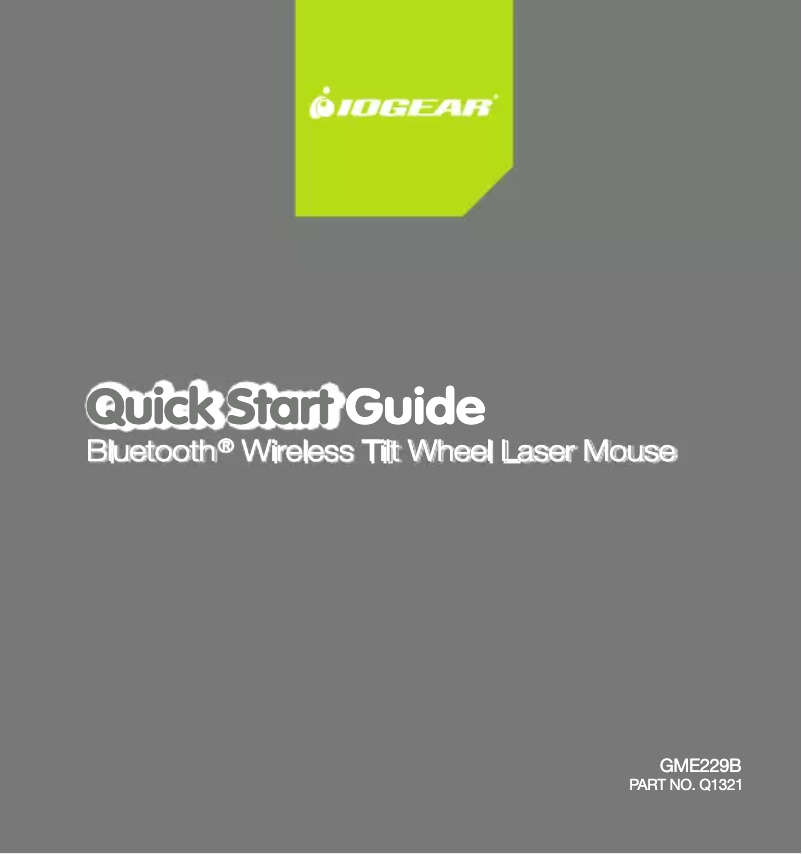 First page image of the manual for GME229B