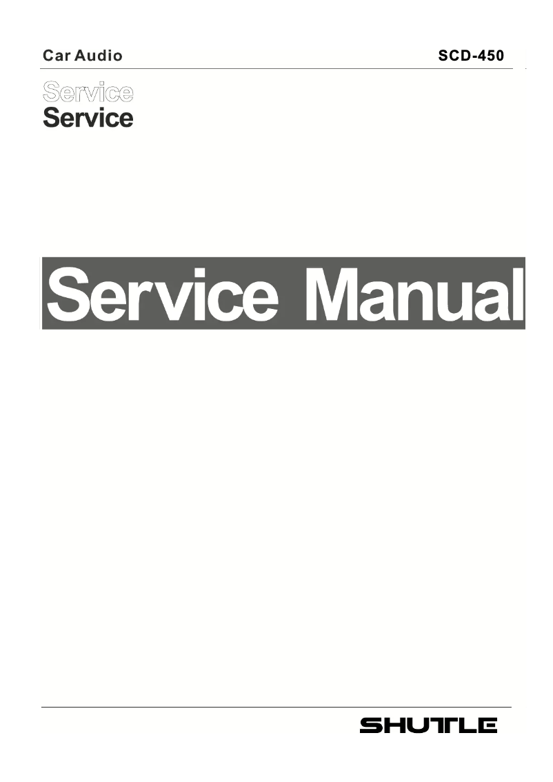 First page image of the manual for SCD-450