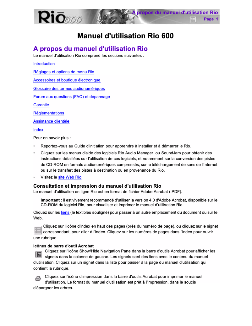 First page image of the manual for 600