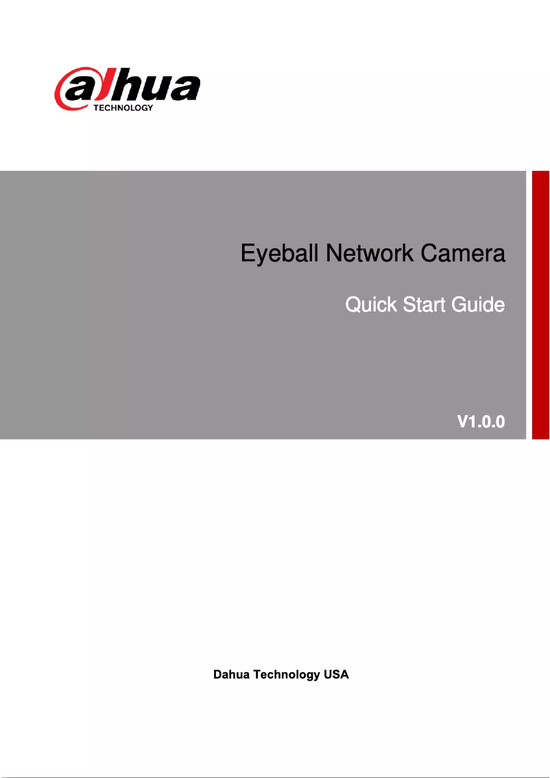 Page 1 of the manual Quick Start Guide Dahua Technology N43BJ62