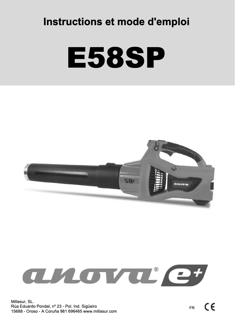 First page image of the manual for E58SP