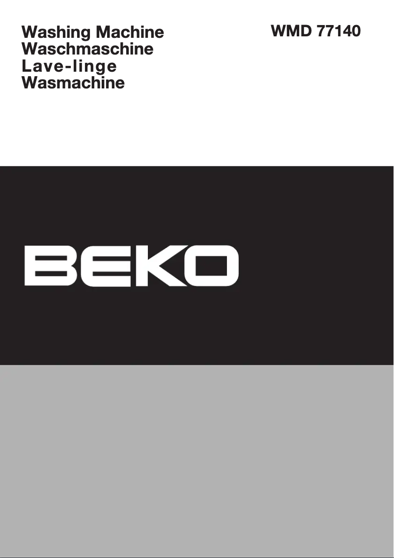 Page 1 of the manual User Manual Beko WMD 77140