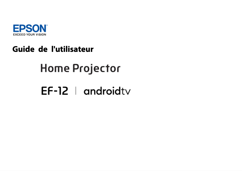 Image de la première page du manuel de l'appareil EpiqVision Mini EF-12