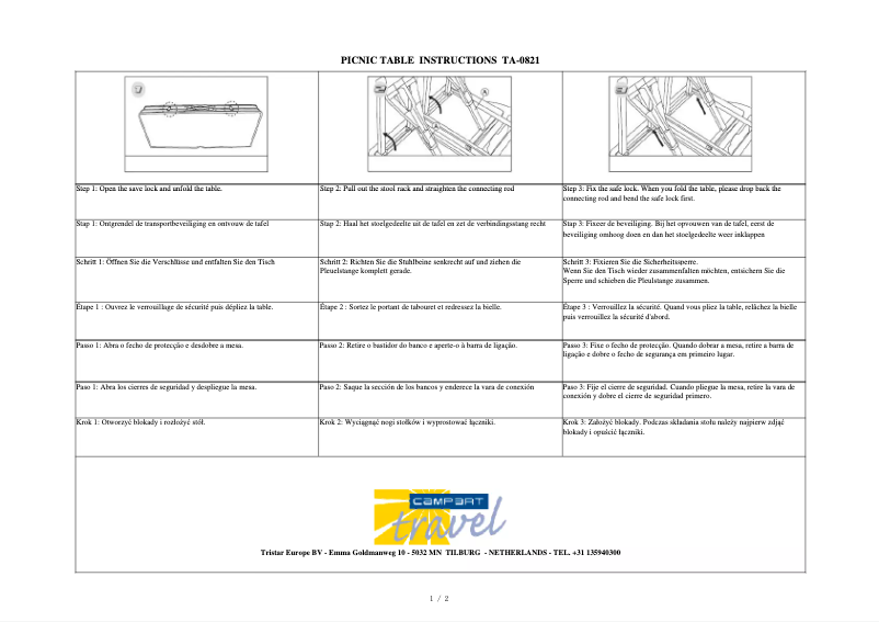 Page 1 of the manual User Manual Brixton TA-0821