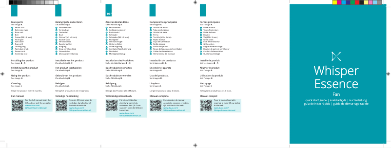 Page 1 of the manual Quick Start Guide Duux Whisper